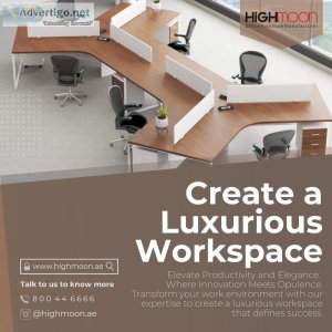 Create a luxurious workspace with highmoon furniture