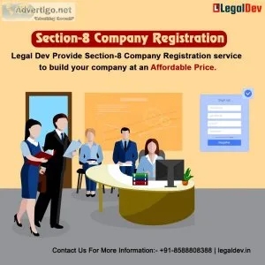 Get section-8 company registration process easy by legal dev