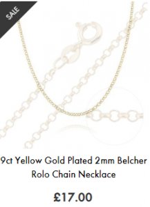 Silver belcher chain