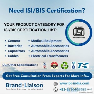 Get isi/bis mark certificate for your product in india