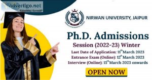 Phd in education in rajasthan - nirwan university