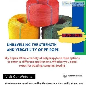 Unravelling the strength and versatility of pp rope