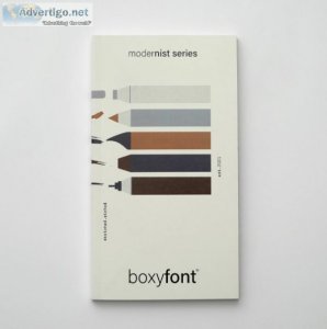 Explore a spectrum of modernist colors: vibrant blank kraft note