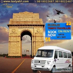 Explore delhi on your terms with tempo traveller on rent from ta