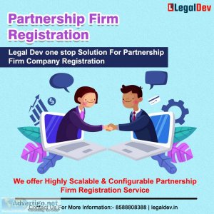 Legal dev provide partnership firm registration service online
