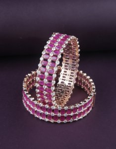 Stylish range of diamond bangles online at best price by anuradh