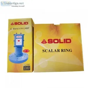 Solid c-band dual pol lnb - 1 port for horizontal signals and 1 