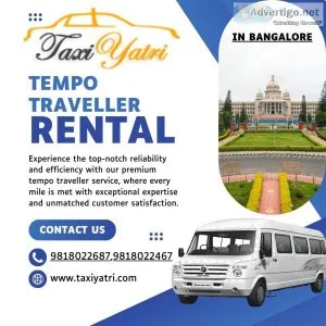 Uncover bangalore s charms with taxiyatri: tempo traveller booki