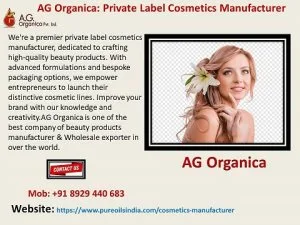 Ag organica private label cosmetics manufacturer