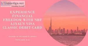 Exclusive nbf visa classic debit card for emirati youth