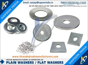 Plain washers & flat washers manufacturers exporters in india ht