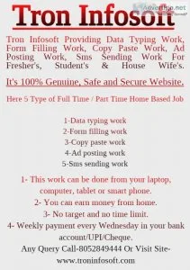Simple typing work from home / part time home based computer job
