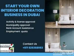 Start your own interior decoration business in dubai