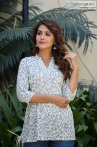 Choose short kurti for women designs online for women | jaipuri 