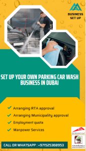 Start your parking car wash business in dubai