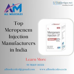 Top meropenem injection manufacturers in india