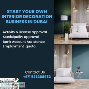 Start your own interior decoration business in dubai