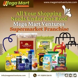 Supermarket franchise store opportunities offer by megamart vent