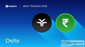 Dexe/inr trading on wazirx