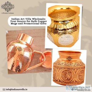 Indian art villa wholesale: your source for bulk copper mugs and