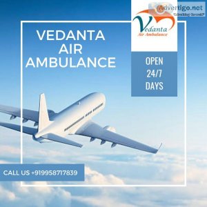 Pick vedanta air ambulance in rewa with suitable medical facilit
