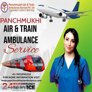 Book panchmukhi air and train ambulance in patna with hi-class m