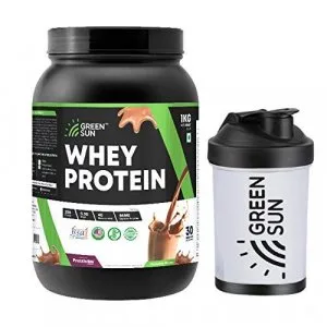 Green sun whey protein with free protein shaker | 1kg