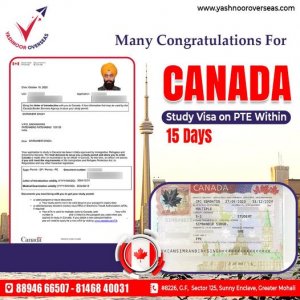 Canada study visa -within 15 days with pte