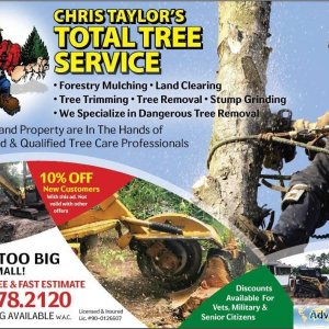 BUCKET TRUCK SERVICE TREE REMOVAL STUMP GRINDING LAND CLEARING