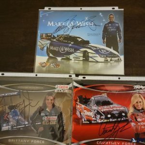 NHRA Force and Johnson Autographed Photographs