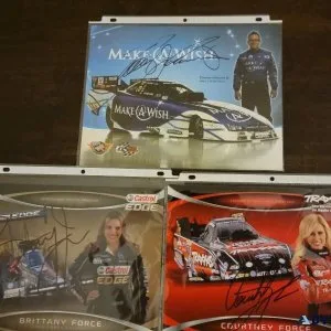 NHRA Force and Johnson Autographed Photographs