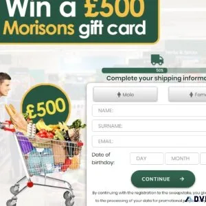 FREE &pound500 Morison Gift Card Now