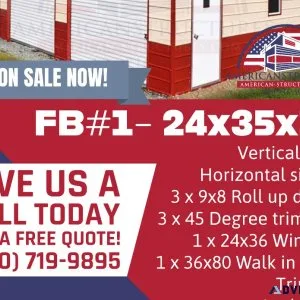 FB1 - 24x35x10 3 car garage