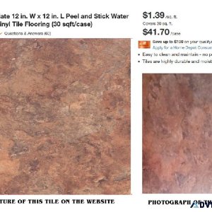 TrafficMaster Viny Floor Tile Half Price No Sales Tax