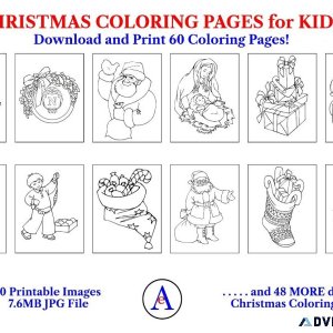 CHRISTMAS COLORING PAGES for KIDS