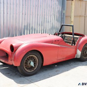 24391 1957 Triumph TR3 Red