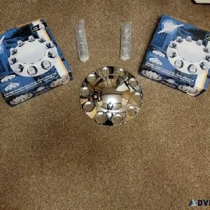 New Front Chrome Axle Wheel Covers