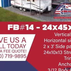 FB14 - 24x45x13 RV Cover with Storage