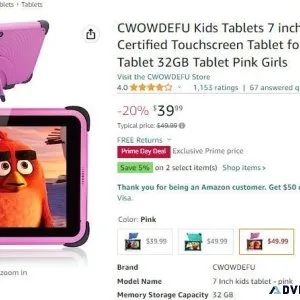 39.99 kids tablet 7 inch android 11 tablet for kids age 3-7