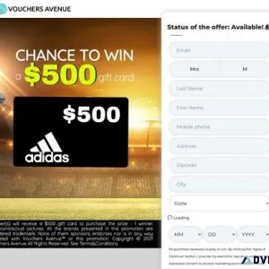 A 500 gift card Adidas