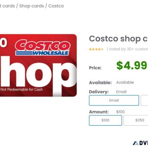 COSTCO 100 GIFT CARD &ndash Only 4.99