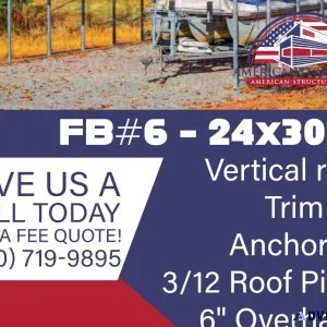 FB6 - 24x30x9 Carport