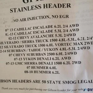 Gibson Stainless Headers