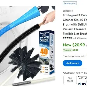 3 Pack Dryer Vent Cleaner Kit