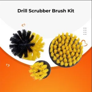 Drill scrubber brush kit