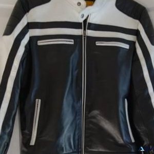 Custom Leather Motorcycle Racer Jacket Size 38"