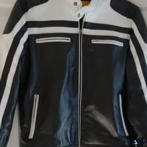 Custom Leather Motorcycle Racer Jacket Size 38&quot