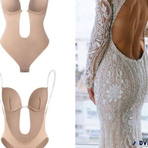 Deep V-Neck Body Shaper Backless U