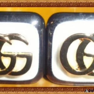 Black and White Square Stud Earrings