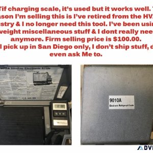 Refrigerant charging scale